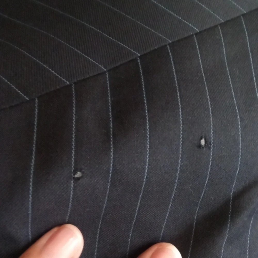 Robert Graham Navy Pinstripe Wool Single Breasted Blazer Mens 44